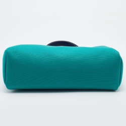 Hermes Bambou/Menthe/Blue Saphir Canvas and Leather Herbag Zip 31 Bag