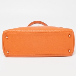 Hermès Orange Togo Leather Gold Finish Kelly Retourne 35 Bag
