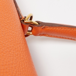 Hermès Orange Togo Leather Gold Finish Kelly Retourne 35 Bag