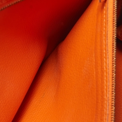 Hermès Orange Togo Leather Gold Finish Kelly Retourne 35 Bag