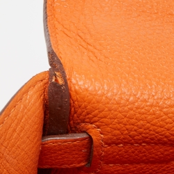 Hermès Orange Togo Leather Gold Finish Kelly Retourne 35 Bag