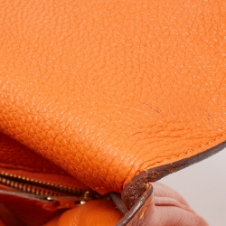Hermès Orange Togo Leather Gold Finish Kelly Retourne 35 Bag