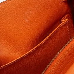 Hermès Orange Togo Leather Gold Finish Kelly Retourne 35 Bag