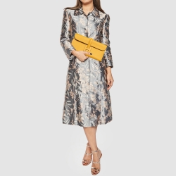 Hermes Jaune Ambre Evercolor Leather Elan Jige 29 Clutch