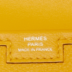 Hermes Jaune Ambre Evercolor Leather Elan Jige 29 Clutch