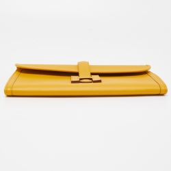 Hermes Jaune Ambre Evercolor Leather Elan Jige 29 Clutch