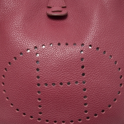 Pre Owned Hermes Tosca Taurillon Clemence Leather Evelyne III PM Bag