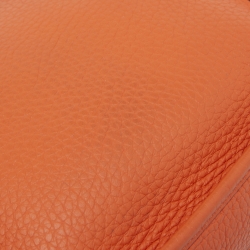 Pre Owned Hermes Feu Taurillon Clemence Leather Evelyne TPM Bag