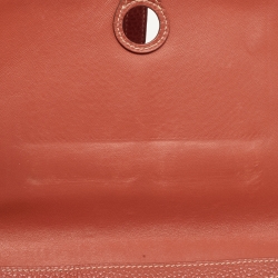 Pre Owned Hermes Sanguine Taurillon Clemence Leather Dogon Wallet