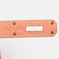 Pre Owned Hermes Crevette Taurillon Clemence Leather Gold Finish Kelly Retourne 32 Bag