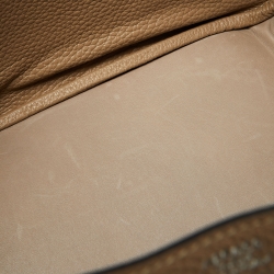 Pre Owned Hermès Gris Tourterelle Taurillon Clemence Leather Palladium Finish Lindy 34 Bag