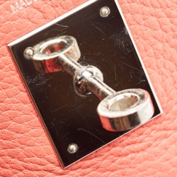Hermès Rose Jaipur Taurillion Clemence Leather Palladium Finish Kelly Retourne 35 Bag