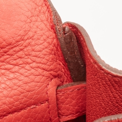 Hermès Rose Jaipur Taurillion Clemence Leather Palladium Finish Kelly Retourne 35 Bag