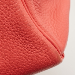 Hermès Rose Jaipur Taurillion Clemence Leather Palladium Finish Kelly Retourne 35 Bag