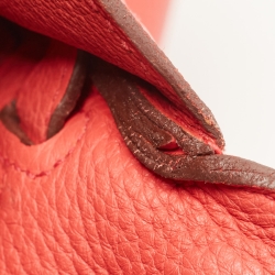 Hermès Rose Jaipur Taurillion Clemence Leather Palladium Finish Kelly Retourne 35 Bag