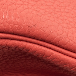 Hermès Rose Jaipur Taurillion Clemence Leather Palladium Finish Kelly Retourne 35 Bag