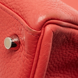 Hermès Rose Jaipur Taurillion Clemence Leather Palladium Finish Kelly Retourne 35 Bag