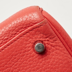 Hermès Rose Jaipur Taurillion Clemence Leather Palladium Finish Kelly Retourne 35 Bag