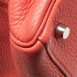 Hermès Rose Jaipur Taurillion Clemence Leather Palladium Finish Kelly Retourne 35 Bag