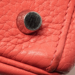 Hermès Rose Jaipur Taurillion Clemence Leather Palladium Finish Kelly Retourne 35 Bag