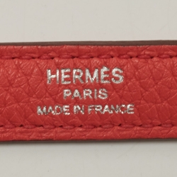 Hermès Rose Jaipur Taurillion Clemence Leather Palladium Finish Kelly Retourne 35 Bag