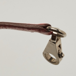 Hermès Rose Jaipur Taurillion Clemence Leather Palladium Finish Kelly Retourne 35 Bag