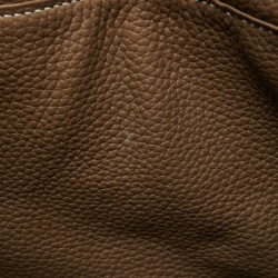 Pre Owned Hermes Etoupe Taurillon Clemence Leather Palladium Finish Lindy 30 Bag