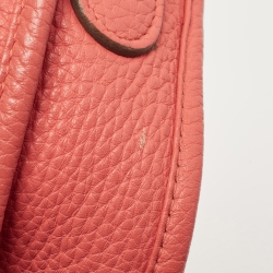 Pre Owned Hermès Rose Jaipur Taurillon Clemence Leather Evelyne III GM Bag