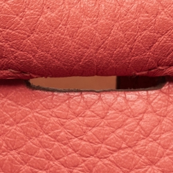 Pre Owned Hermès Rose Jaipur Taurillon Clemence Leather Evelyne III GM Bag