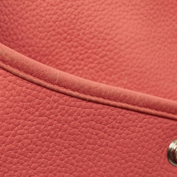 Pre Owned Hermès Rose Jaipur Taurillon Clemence Leather Evelyne III GM Bag