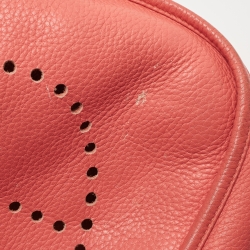 Pre Owned Hermès Rose Jaipur Taurillon Clemence Leather Evelyne III GM Bag