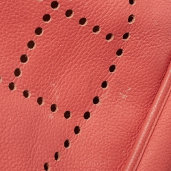 Pre Owned Hermès Rose Jaipur Taurillon Clemence Leather Evelyne III GM Bag