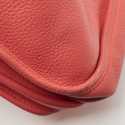 Pre Owned Hermès Rose Jaipur Taurillon Clemence Leather Evelyne III GM Bag