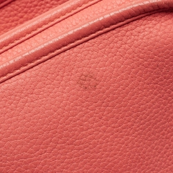 Pre Owned Hermès Rose Jaipur Taurillon Clemence Leather Evelyne III GM Bag