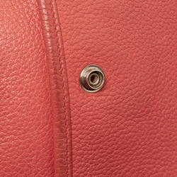 Pre Owned Hermès Rose Jaipur Taurillon Clemence Leather Evelyne III GM Bag