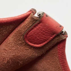 Pre Owned Hermès Rose Jaipur Taurillon Clemence Leather Evelyne III GM Bag