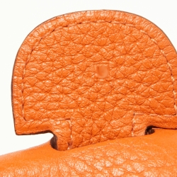 Pre Owned Hermes Orange Taurillon Clemence Leather Evelyne I GM Bag