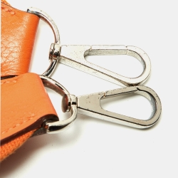 Pre Owned Hermes Orange Taurillon Clemence Leather Evelyne I GM Bag