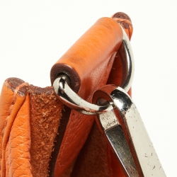 Pre Owned Hermes Orange Taurillon Clemence Leather Evelyne I GM Bag