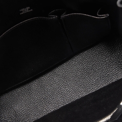 Pre Owned Hermes Black Taurillon Clemence Leather Palladium Finish Jypsiere 28 Bag