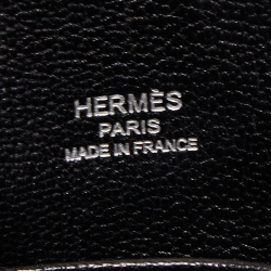 Pre Owned Hermes Black Taurillon Clemence Leather Palladium Finish Jypsiere 28 Bag