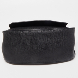 Pre Owned Hermes Black Taurillon Clemence Leather Palladium Finish Jypsiere 28 Bag