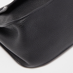 Pre Owned Hermes Black Taurillon Clemence Leather Palladium Finish Jypsiere 28 Bag