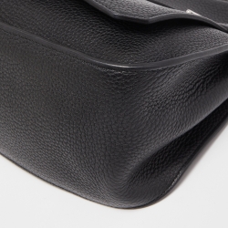Pre Owned Hermes Black Taurillon Clemence Leather Palladium Finish Jypsiere 28 Bag