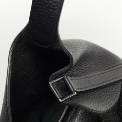 Pre Owned Hermes Black Taurillon Clemence Leather Picotin Lock 18 Bag