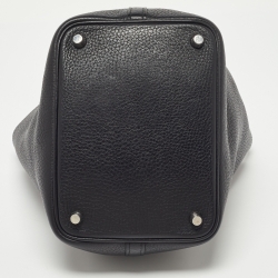 Pre Owned Hermes Black Taurillon Clemence Leather Picotin Lock 18 Bag
