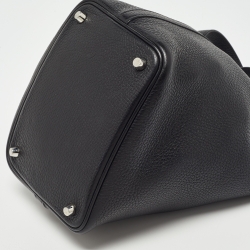 Pre Owned Hermes Black Taurillon Clemence Leather Picotin Lock 18 Bag