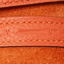 Pre Owned Hermes Feu Taurillon Clemence Leather Picotin Lock 18 Bag