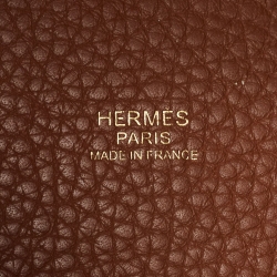 Pre Owned Hermes Gold Taurillon Clemence Leather Picotin Lock 18 Bag