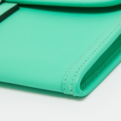 Pre Owned Hermes Vert Comics Swift Leather Elan Jige 29 Clutch